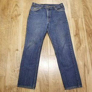 Vintage LEVIS 509 Orange Tab Blue Jeans Mens 34x30 Actual 33x29.5 USA Made